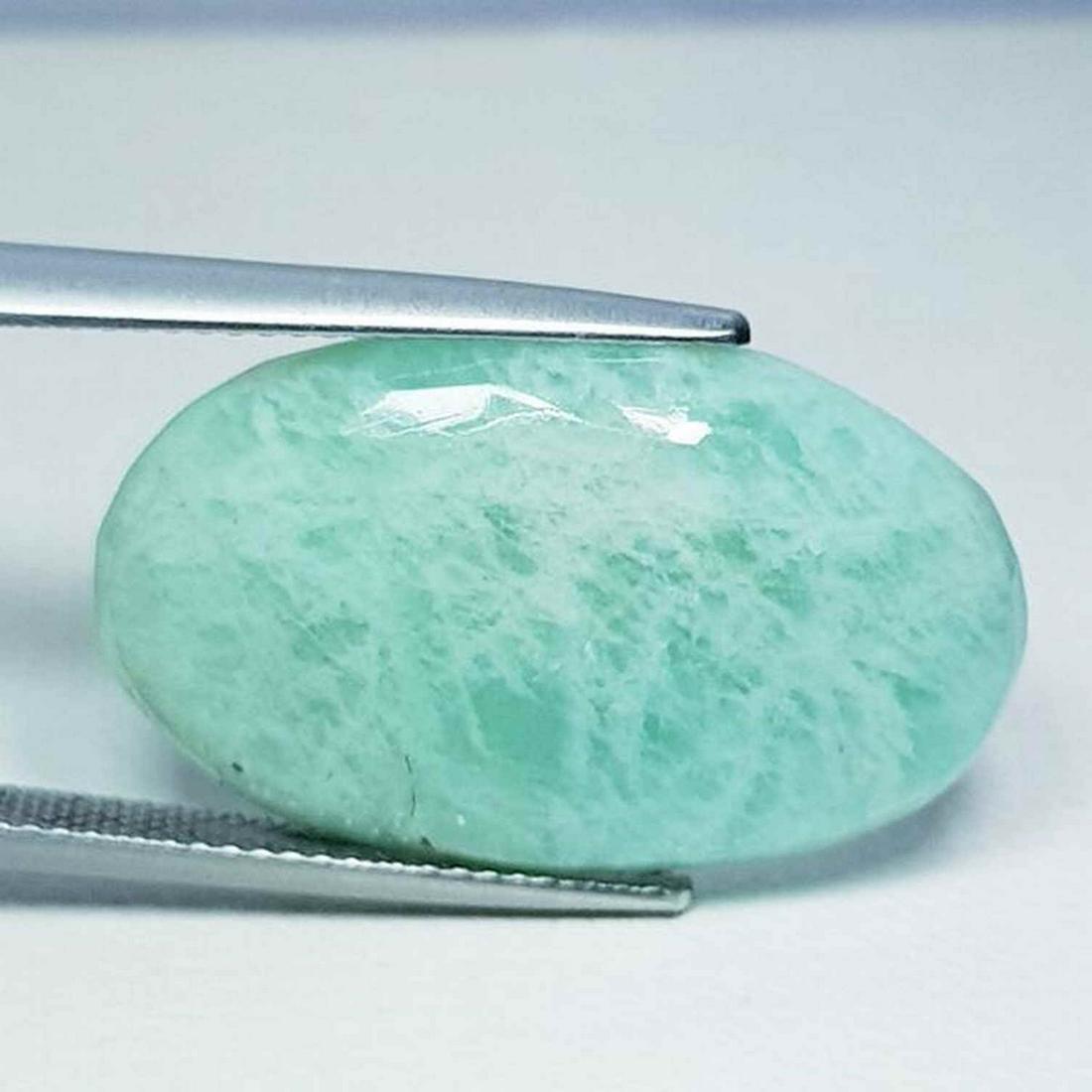 16.88 ct Natural Amazonite: No Reserve! Title: 16.88 ct Natural Amazonite Color/Clarity: Opaque Gemstones: Gemstones Carat Weights: $17 Size/Dimensions: 26.25 x 15.80 x 5.00 Additional Information: Oval - Brazil Shipping: World