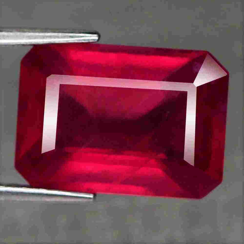 4,32 cts Natural Luminous Octagon Hot Pink Red Ruby (1 of 3)