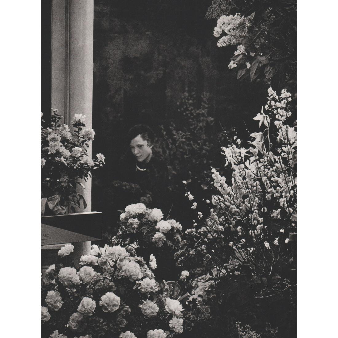 BRASSAI - Parisienne in a Flower Shop: No Reserve! Artist: BRASSAI Print Title: Parisienne in a Flower Shop Medium: Sheet-fed Gravure Printing Date: 1980's Printed in France Image size approx. 9.5 X 7.25 inches Brassai was a Hungarian–Fr