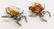 Two Beautiful Unique Vintage Amber Brooches shaped like - 2