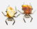 Two Beautiful Unique Vintage Amber Brooches shaped like - 4