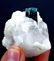Blue Cap Tourmaline Crystal with Albite from Paprock - 5