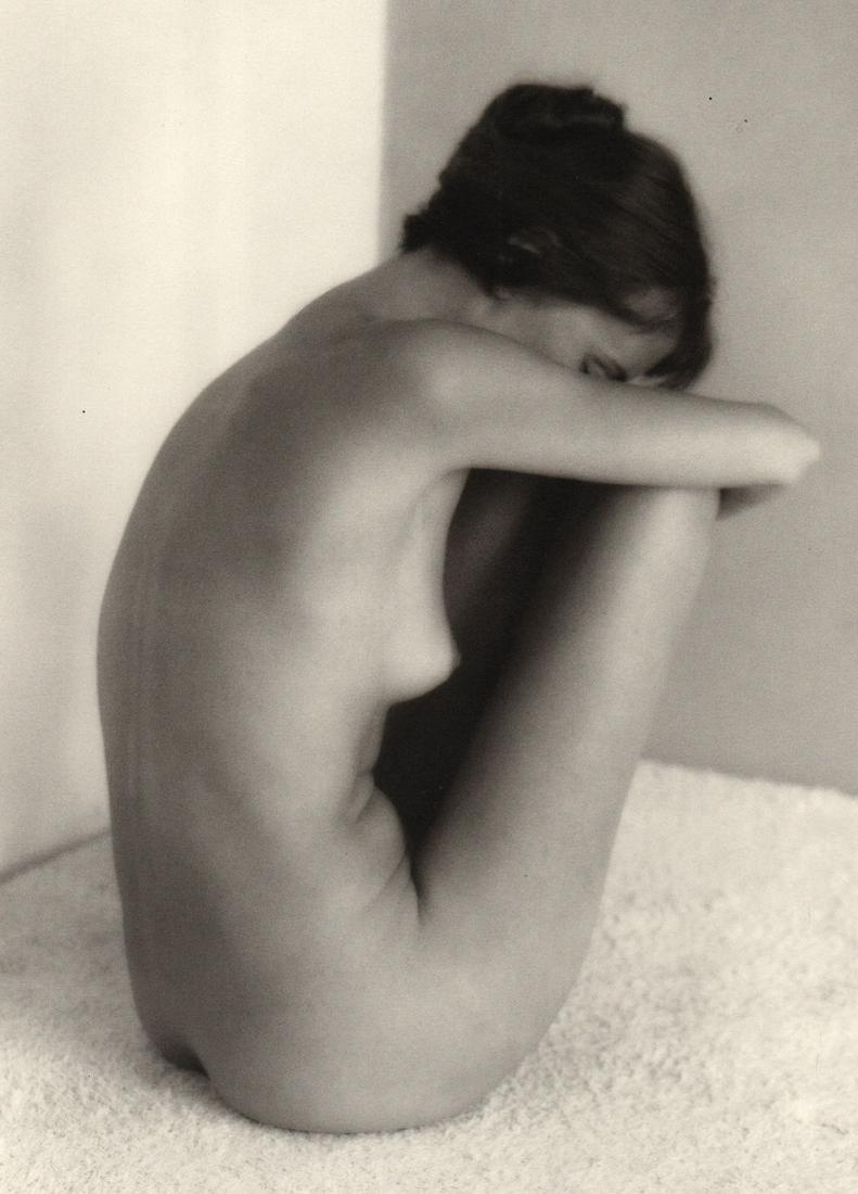 RUTH BERNHARD - Oval Nude,1962: Artist: RUTH BERNHARD Print Title: Oval Nude,1962 Medium: Duotone Photoengraving Printed in USA in 1986 Image Size approx: 9 x 6.5” Ruth Bernhard (1905 – 2006), was a legendary San Francisco photo