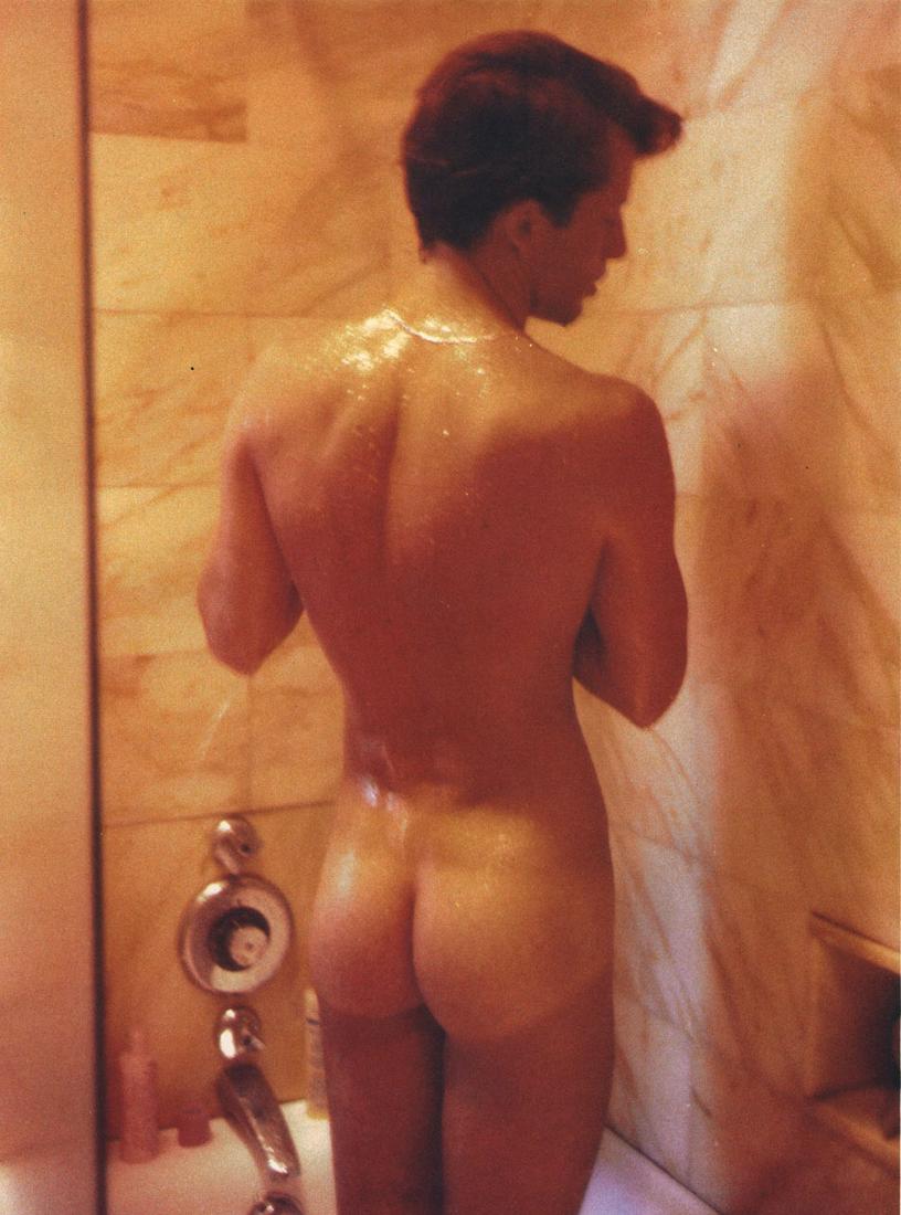 DAVID HOCKNEY - Male nude, 1975: Artist: DAVID HOCKNEY Print Title: Male nude, 1975 Medium:Photoengraving Printed in USA in 1980< Image size (inches) approx. 7 x 5” Artist Bio: David Hockney, (1937) is an English painter, draftsman