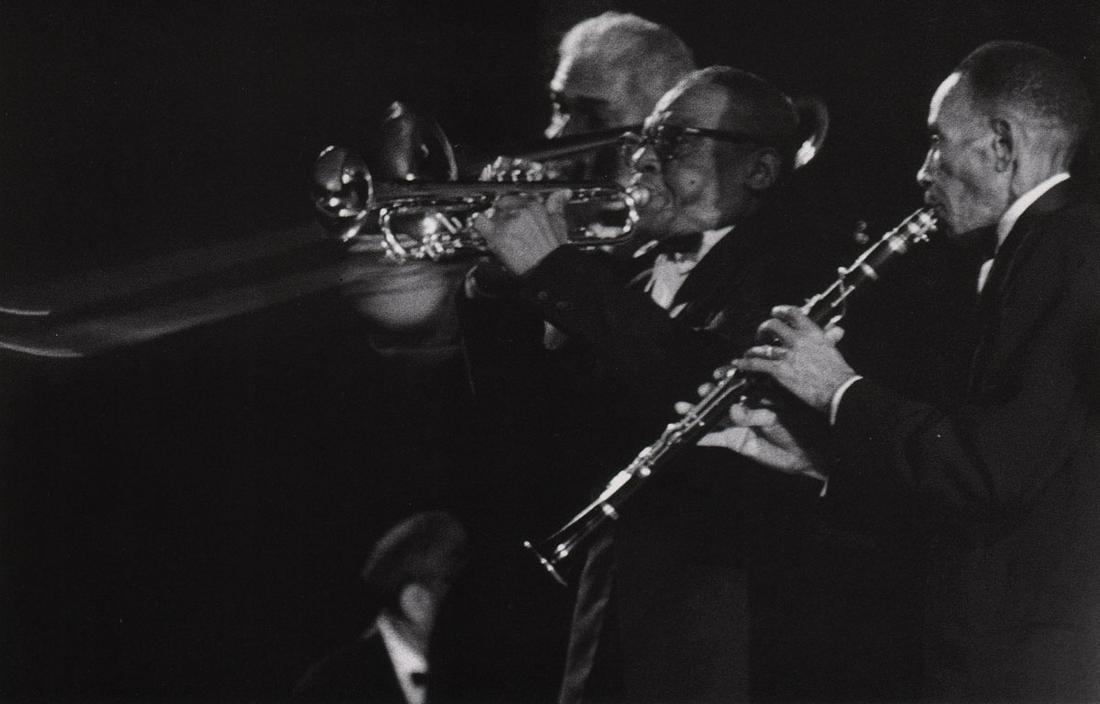 AKIRA KINOSHITA - George Lewis & New Orleans All Stars,: Artist: AKIRA KINOSHITA Print Title: George Lewis & New Orleans All Stars, 1963 Medium: PhotoLitho Printed 1990’s in Japan Image size (inches) approx. 5 x 7.5” Reserve: $25.00 Shipping: Domestic: