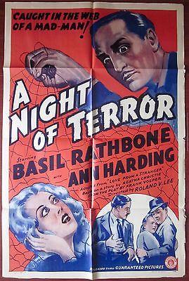 A Night Of Terror - Vintage R42 One Sheet Poster - (1 of 1)