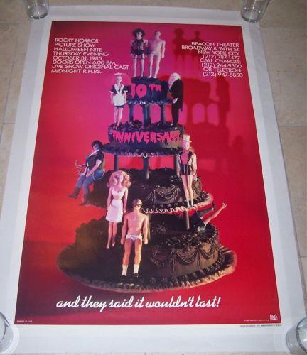 Rocky Horror R85 LB 1 SH 10th Anniversary Barbie Doll: CUT 70$$ ROCKY HORROR R85 LB 1 SH 10TH ANNIVERSARY BARBIE DOLL BIRTHDAY CAKE! ROCKY HORROR PICTURE SHOW (20th Century Fox, 1975)Size: Original One Sheet (27" x 41").Condition: Unfolded (!) Linen-backe