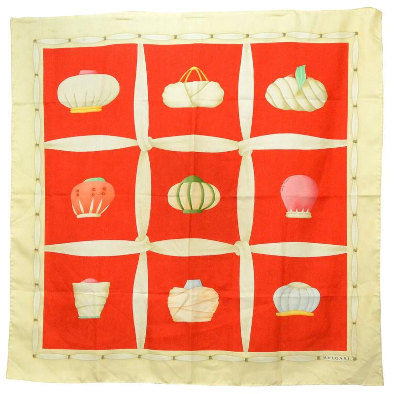 Bulgari Shawl Wrap Cape Hat: Brand: Bulgari Model: Shawl Wrap Cape Hat Color: Beige Material: Silk Dimensions: W 88 x H 86 cm Serial number: NA Country of origin: Italy Condition: AB - good condition. May have some light signs of