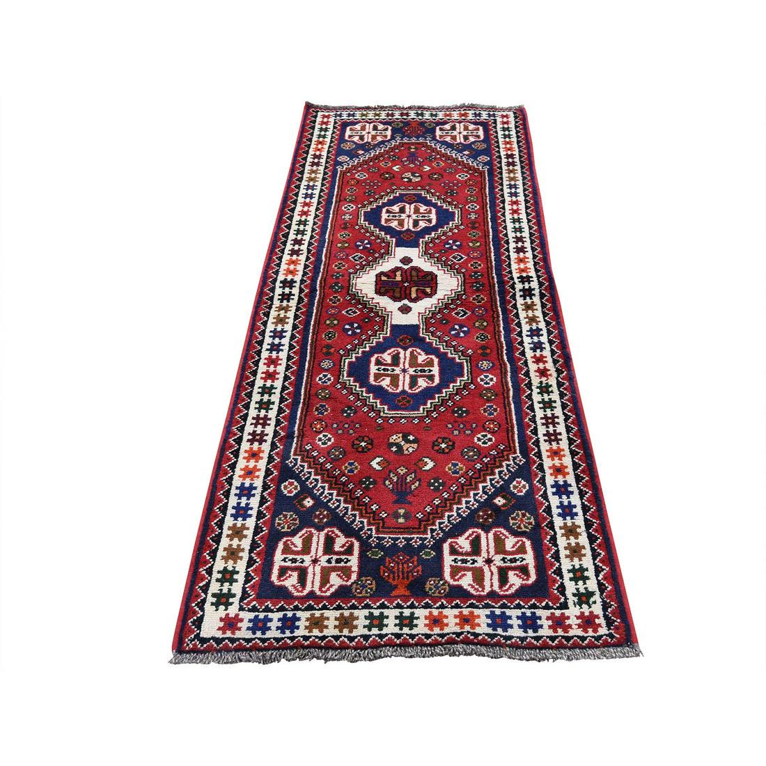 Red New persian Shiraz Pure Wool Runner Hand-Knotted (1 of 7)