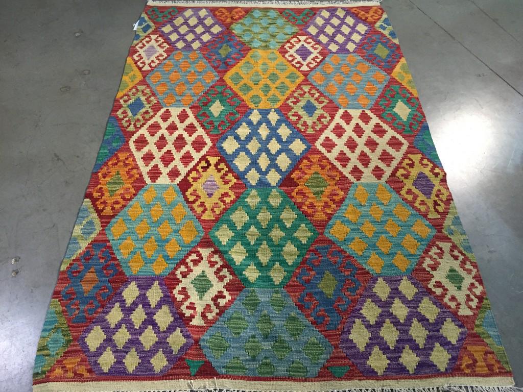 COLORFUL HAND KNOTTED KLIM 4x6.8 (1 of 8)