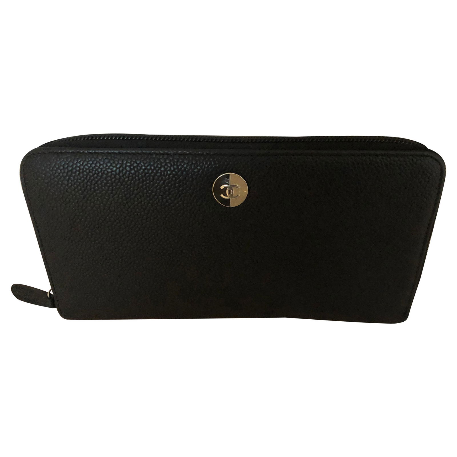 2012-13 CHANEL Black Caviar Skin Coco Long Wallet (1 of 10)