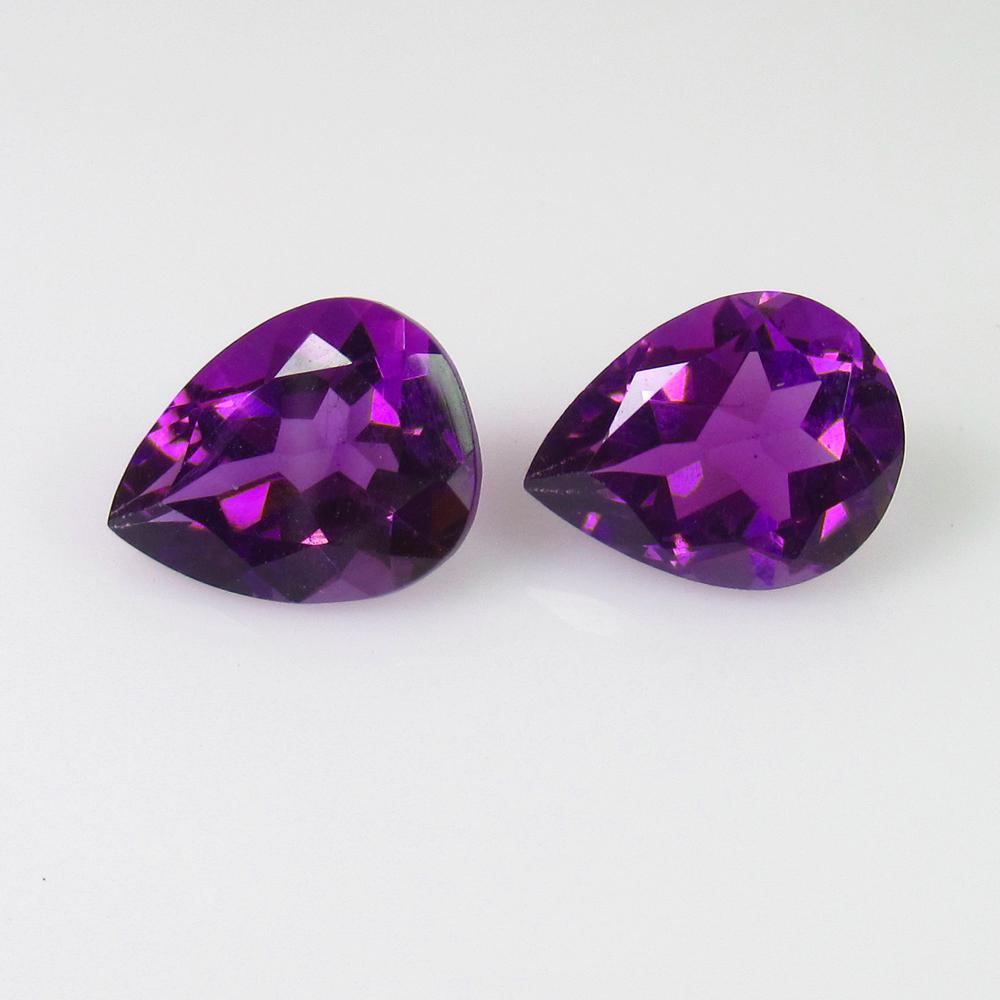 4.13 Ct Natural Purple Amethyst Pear Pair (1 of 2)