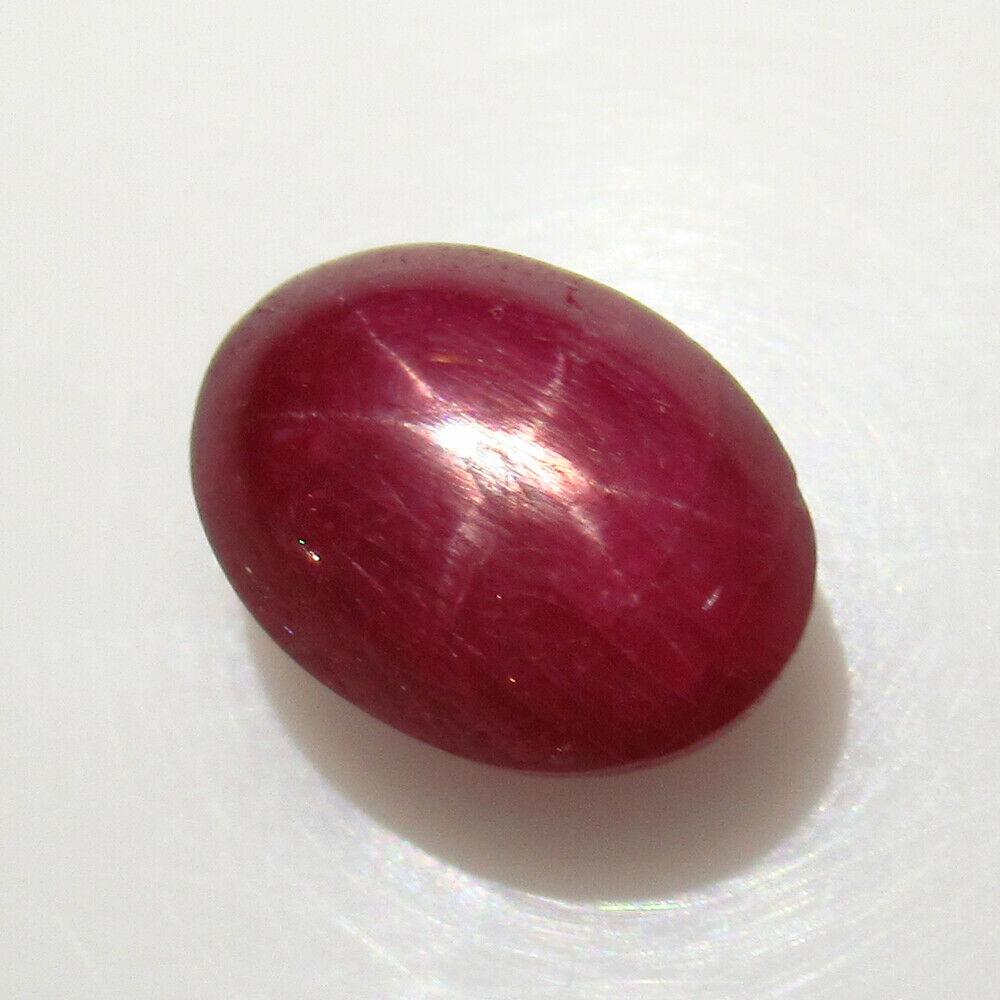 7.73 Ct Natural Six Line Star Ruby Oval Cab (1 of 2)