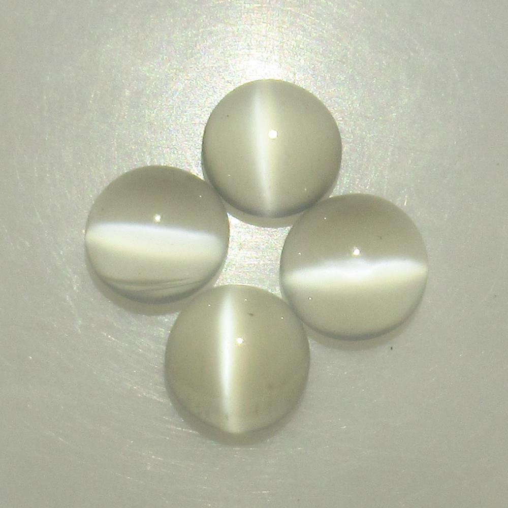 7.44 Ctw Natural 4 Sharp Line Moonstone Nice Round Set (1 of 2)