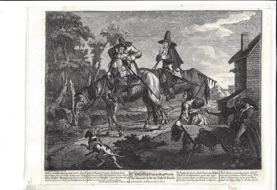 1822 Engraving Hogarth Hudibras (1 of 1)