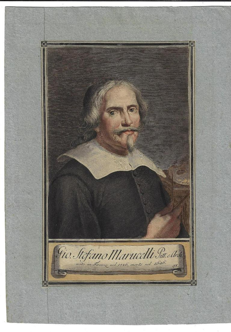 1750 Handcolored Engraving Giovanni Marucelli (1 of 1)