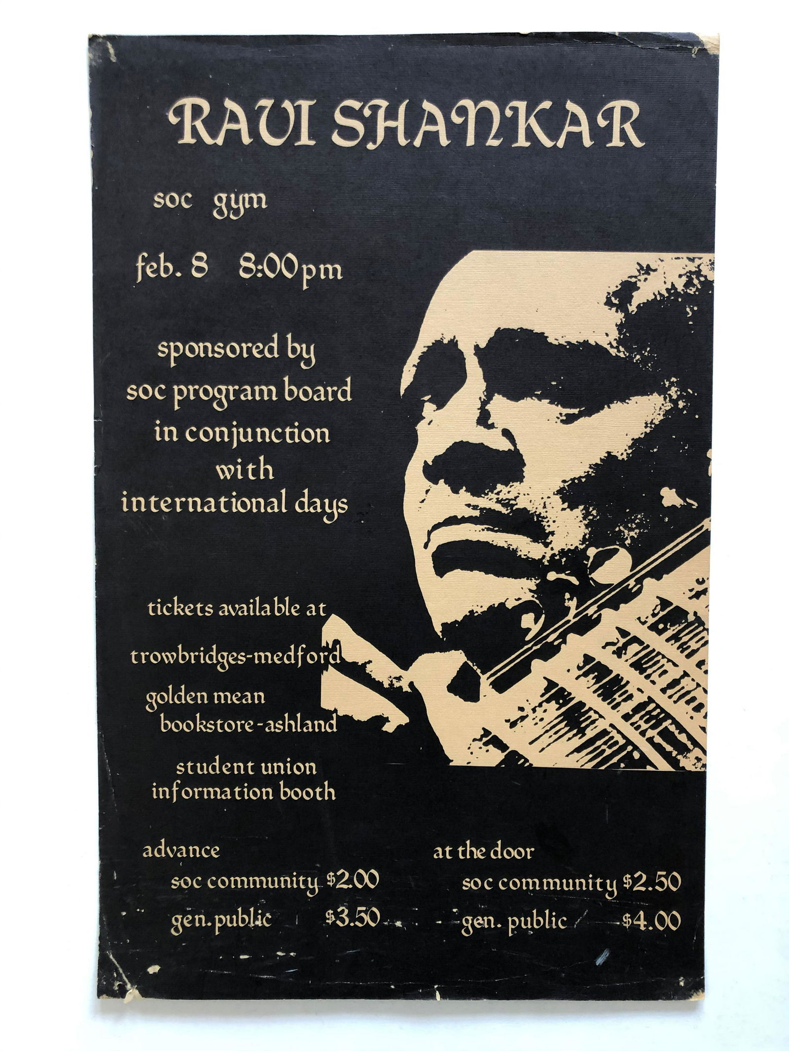 RAVI SHANKAR RARE POSTER - Oregon (1 of 1)