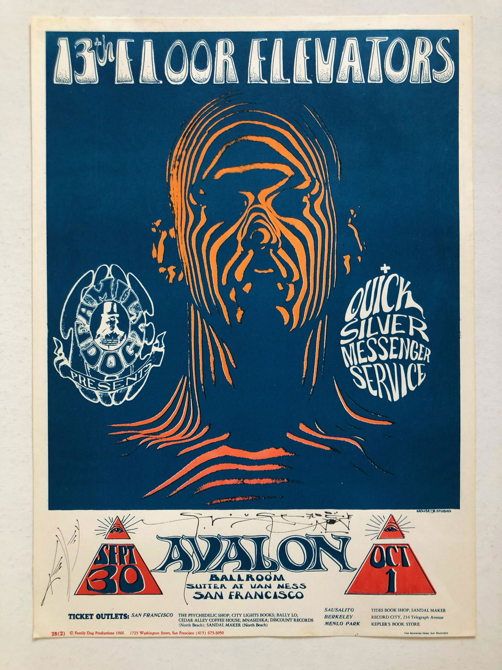 OH MY!  DOUBLE SIGNED!  FD28 13th Floor Elevators (1 of 1)