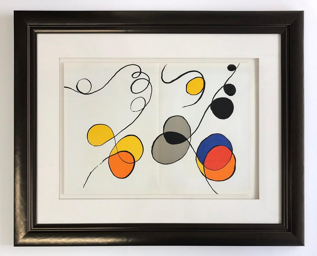 Alexander Calder Original Lithograph DM54173d: Title: Alexander Calder Original Lithograph DM54173d Medium: Lithograph Dimensions: 27 x 33 inch Description: Artist: Alexander Calder Country: USA Title: Untitled-DM54173 Medium: Original Lithograph 