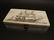 5 Folk Art Scrimshaw Etched Bone & Wood Trinket Box set - 5