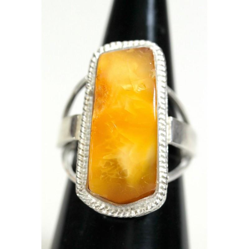 100% natural Baltic amber ring, silver 925 stamped (1 of 8)