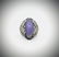 925 SS Sz 7 Marquise Shaped Violet Jade, Amethyst & CZ