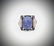 925 SS Sz 7 Swan Ring w Violet Jade, Amethyst & Rose
