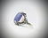 925 SS Sz 7 Swan Ring w Violet Jade, Amethyst & Rose - 2