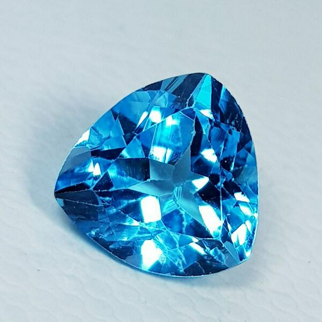 1.89 ct Natural Swiss Blue Topaz Triangle Cut (1 of 6)