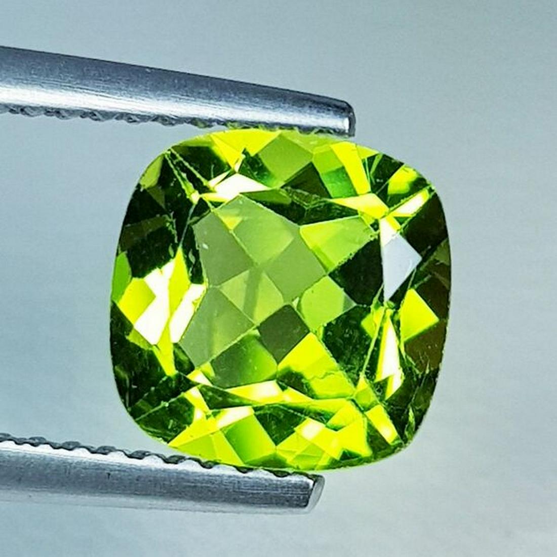 2.44 ct Natural Peridot Cushion Cut (1 of 5)