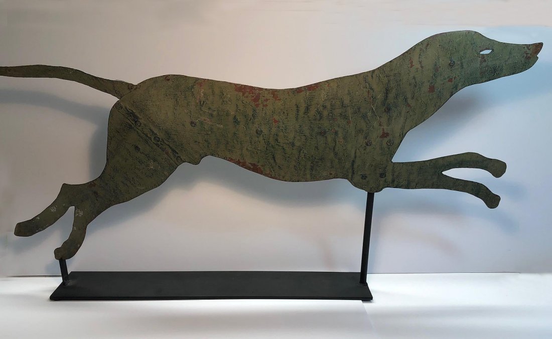 Sheet iron dog weathervane (1 of 8)