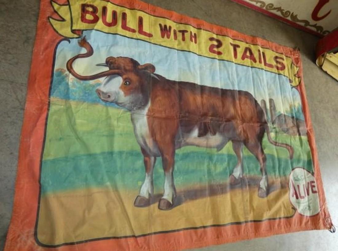 Rare Fred Johnson Painted Circus Side/Freak Show (1 of 3)