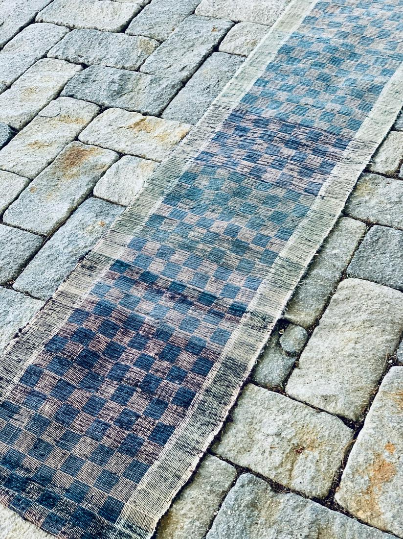 Rare Checkerboard Motif Rag Carpet, early 20thc (1 of 4)