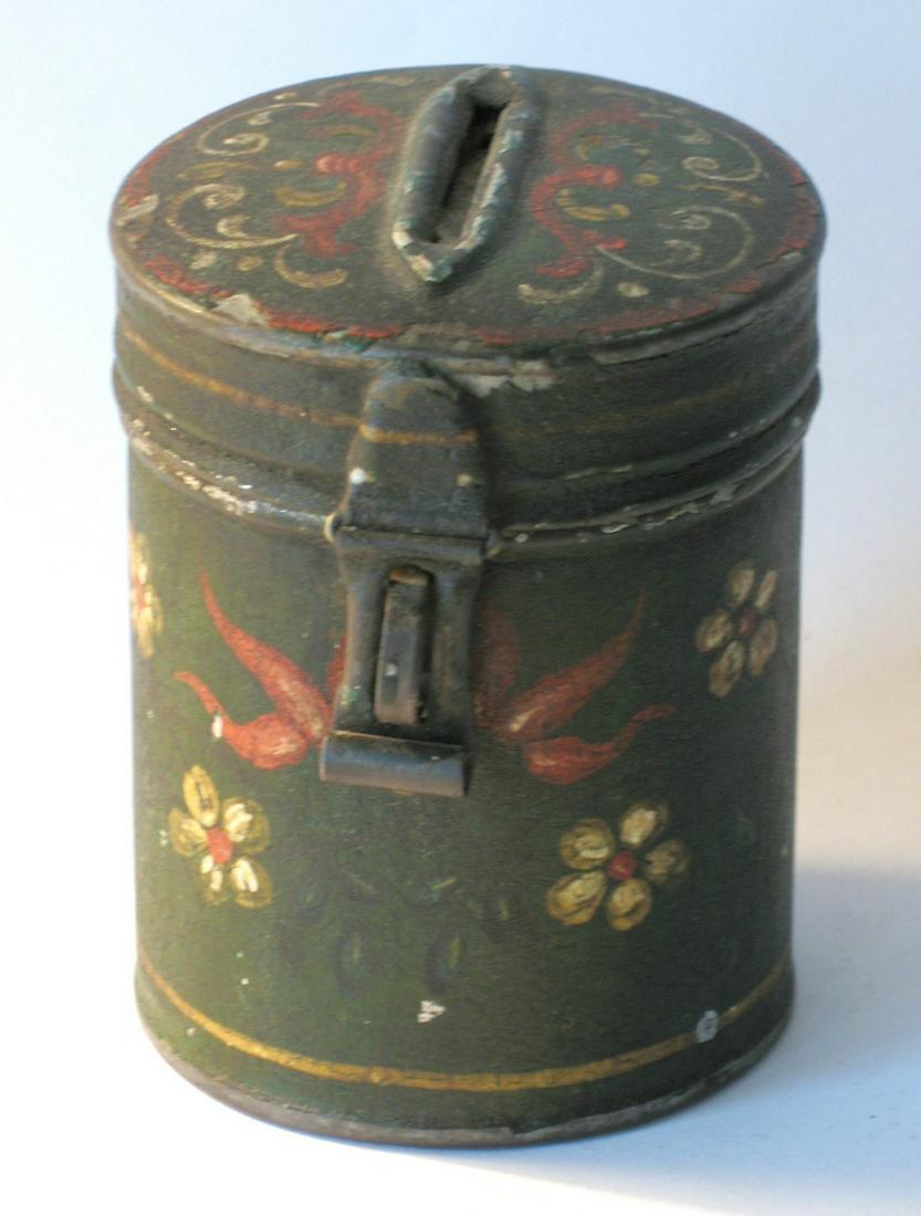 Early New England toleware painted Alms box. (1 of 1)