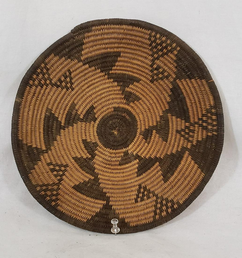 Apache woven basketry tray ca 1900-1920 (1 of 4)