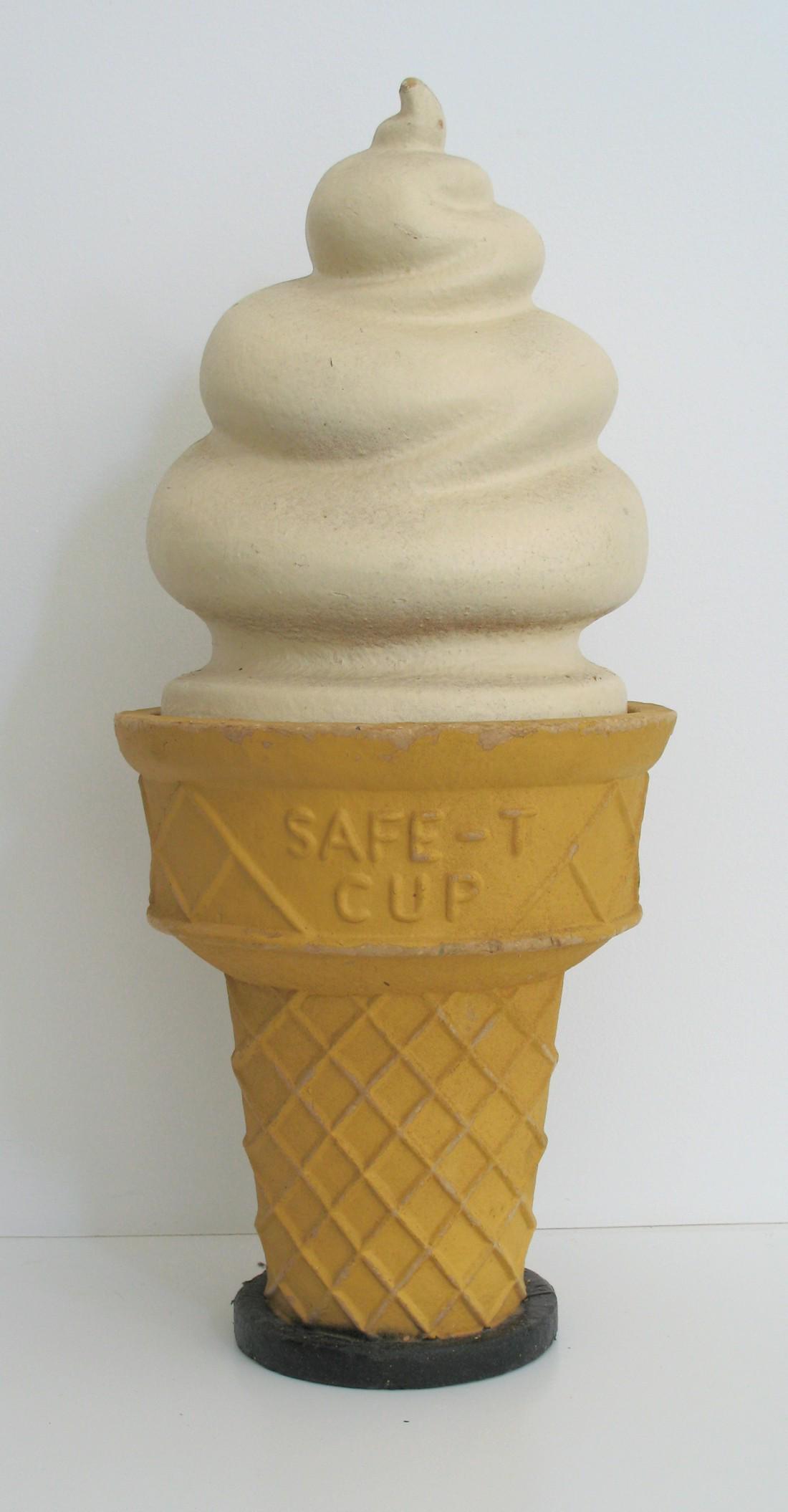 Huge vintage paper mache ice cream cone. (1 of 2)
