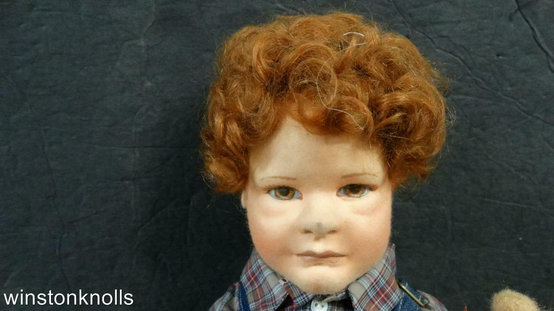 R. JOHN WRIGHT PATRICK WITH BEAR 1987-88 LTD EDITION: R. JOHN WRIGHT PATRICK WITH BEAR 1987-88 LTD EDITION 010 of 200 Description R. John Wright PATRICK WITH BEAR 010 of 200 18", molded felt, fully jointed, GREAT IN WHITE BOX Name: Patrick Description: 1