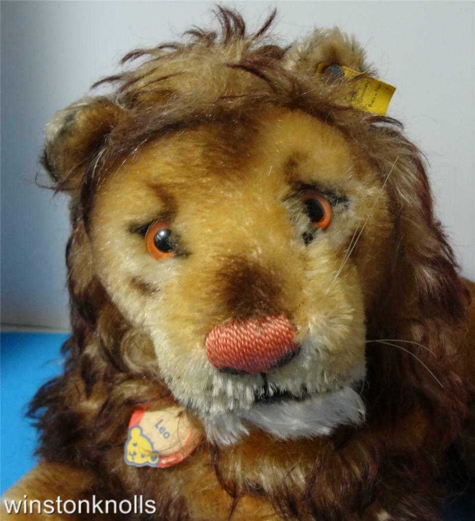 1955 STEIFF LEO THE LION PAPER TAG SCRIPT BUTTON EAR (1 of 10)