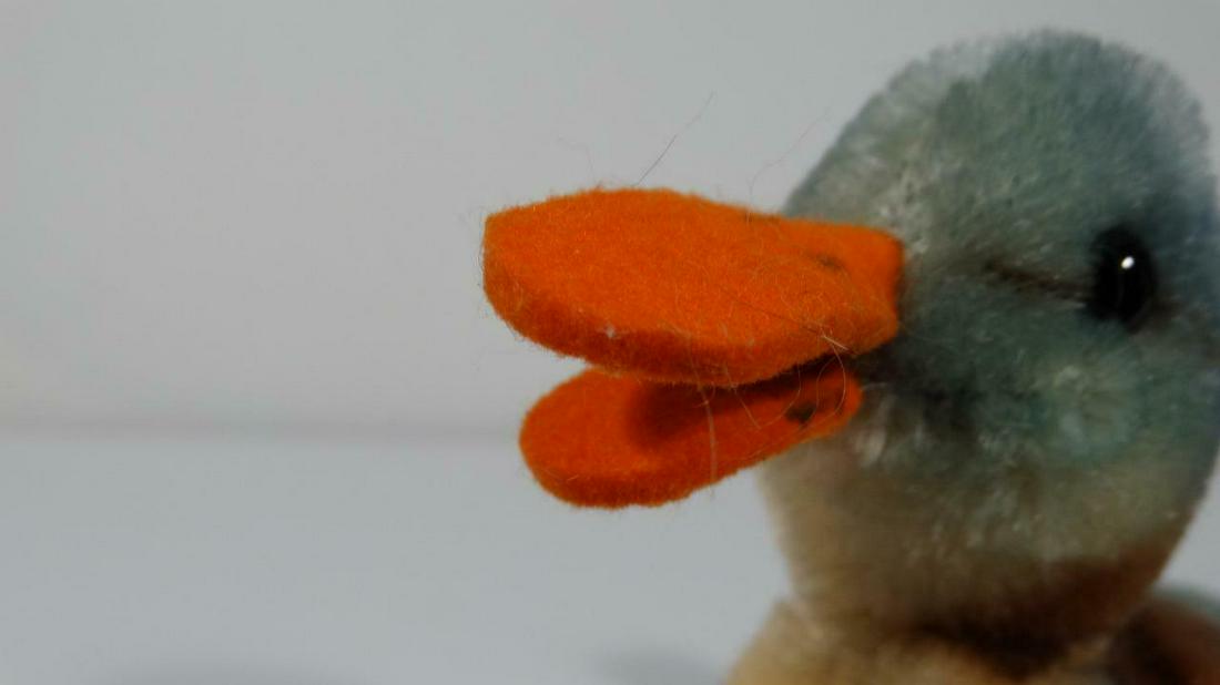 1959 STEIFF 2311,07 11CM 4 INCHES PLAY DUCK LYING FULLY (1 of 12)