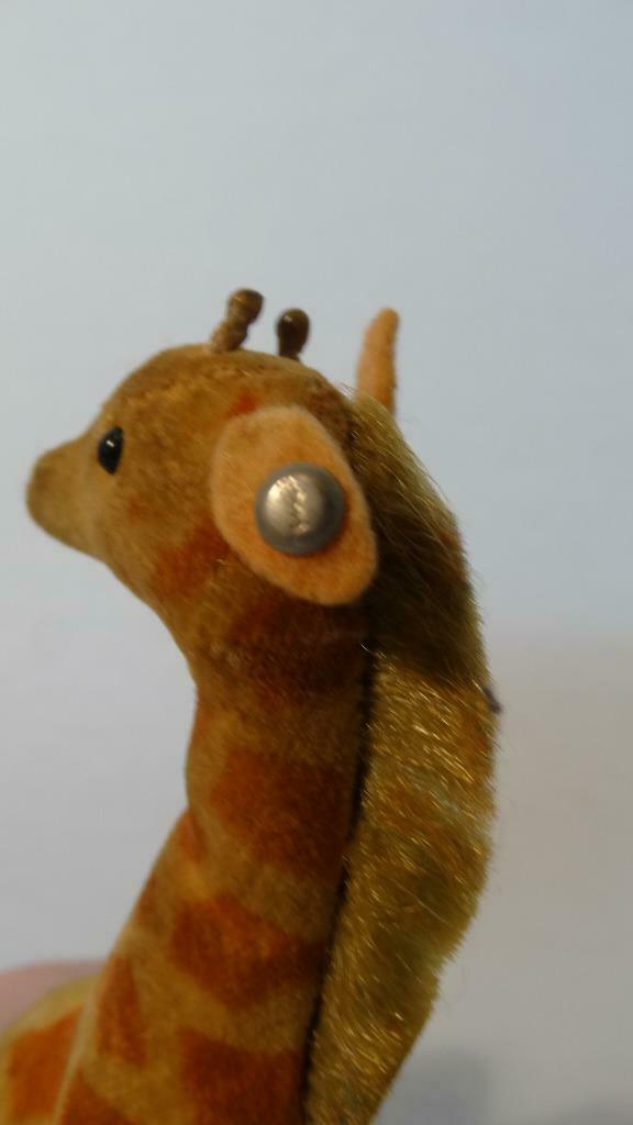 1951 STEIFF GIRAFFE SILVER BUTTON 17 CM 7" ROPE TAIL (1 of 11)