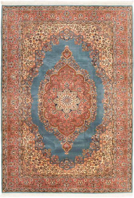 Hand-knotted Hereke Sky Blue Wool Rug 6'11" x 10'1" (1 of 3)