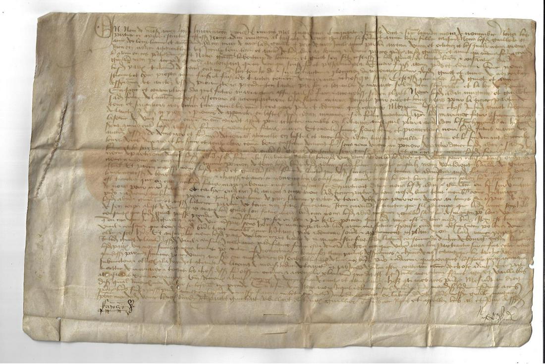 1458 Medieval Italian Legal Manuscript (1 of 2)