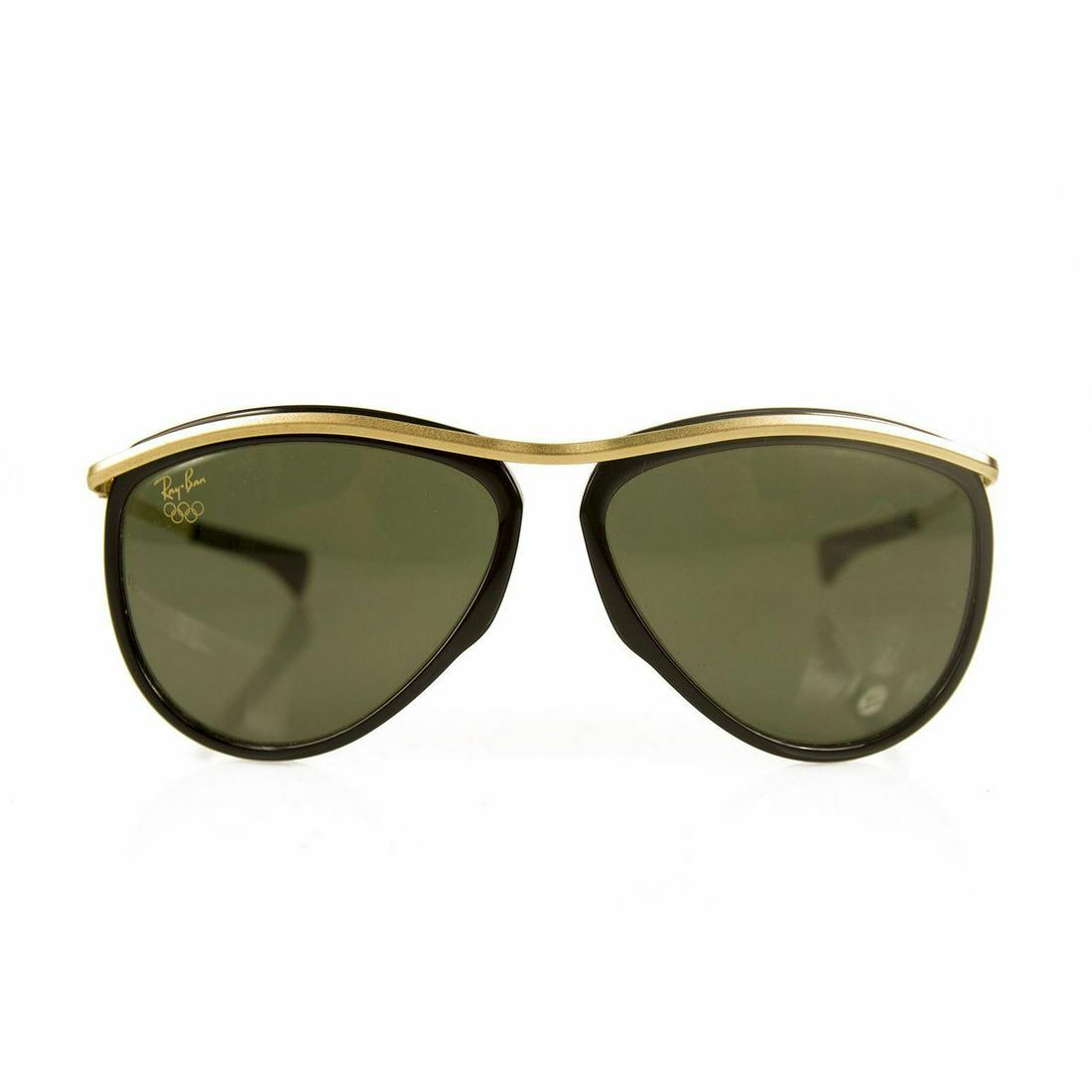 Ray Ban Olympian Vintage Gold Tone Metal Green Frame: Ray Ban Olympian Vintage Gold Tone Metal Green Frame Black Unisex Sunglasses Ray Ban Olympian Vintage Gold Tone Metal Green Frame Black Unisex Sunglasses This pair of Ray-Ban screams for a large dose 