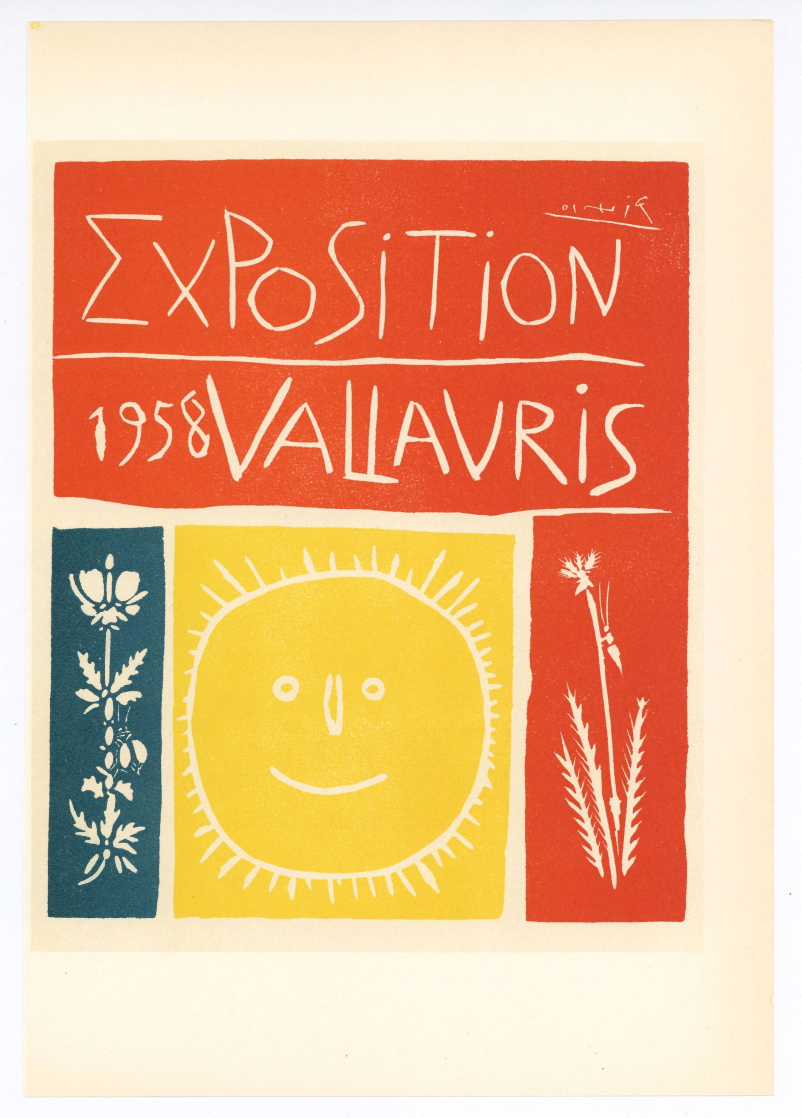 Pablo Picasso lithograph poster "Exposition Vallauris" (1 of 1)