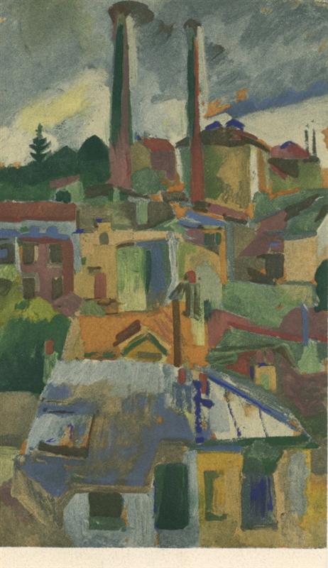 Robert Delaunay "Usine a Chaville" pochoir (1 of 1)