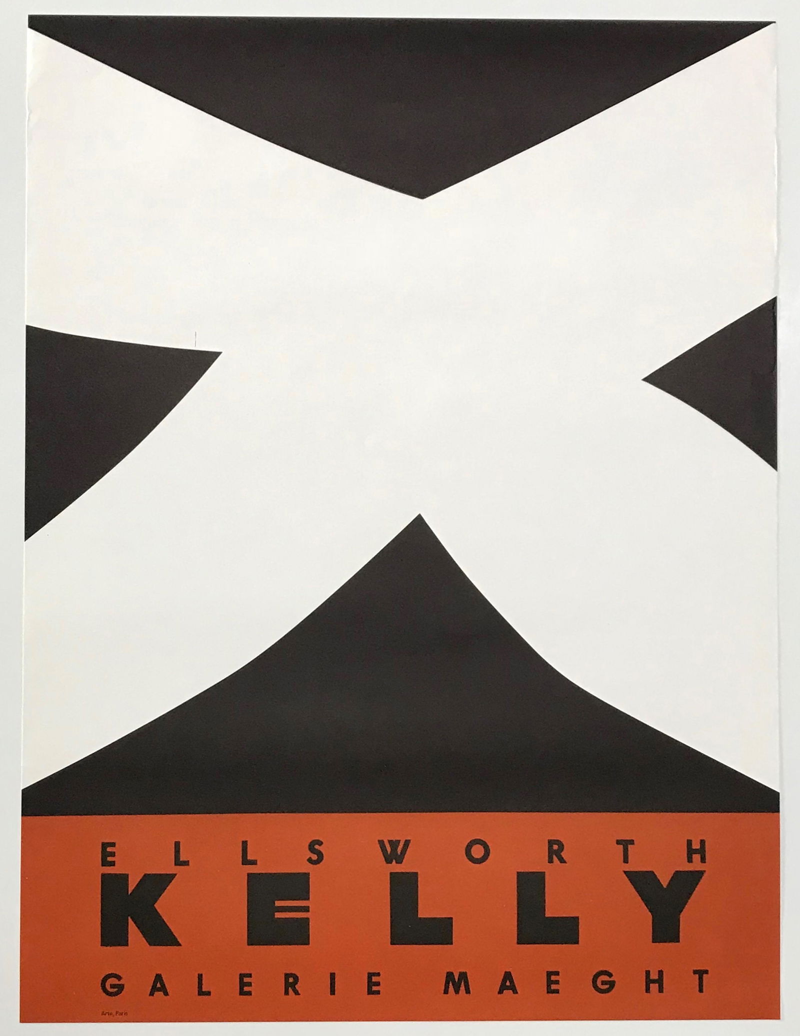 Ellsworth Kelly original lithograph poster "Noir et: Medium: original lithograph poster. This stunning lithograph was published in 1958 by the Galerie Maeght for the first one-man exhibition of Ellsworth Kelly art, and printed in Paris by the Imprimerie