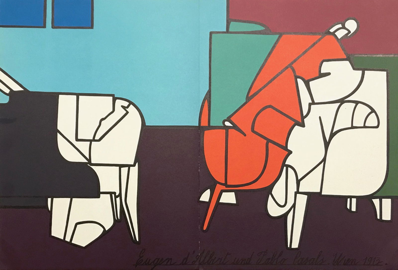 Valerio Adami original lithograph, 1970 (1 of 1)