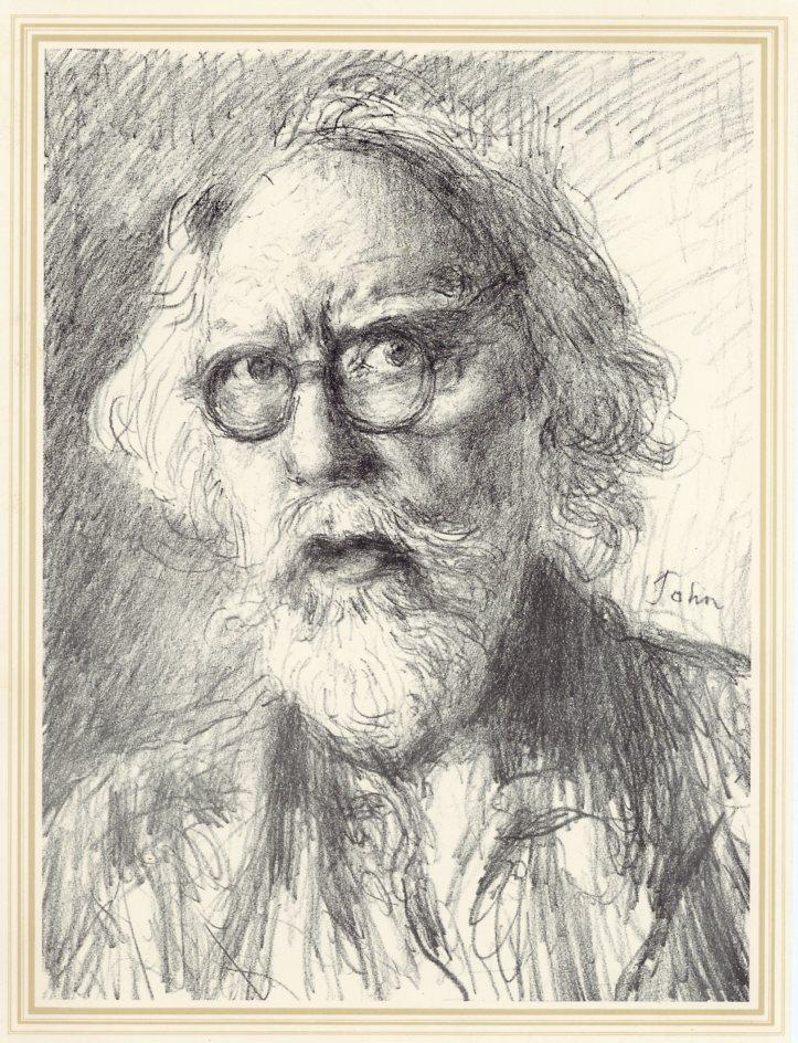 Augustus John original lithograph Self Portrait (1 of 1)