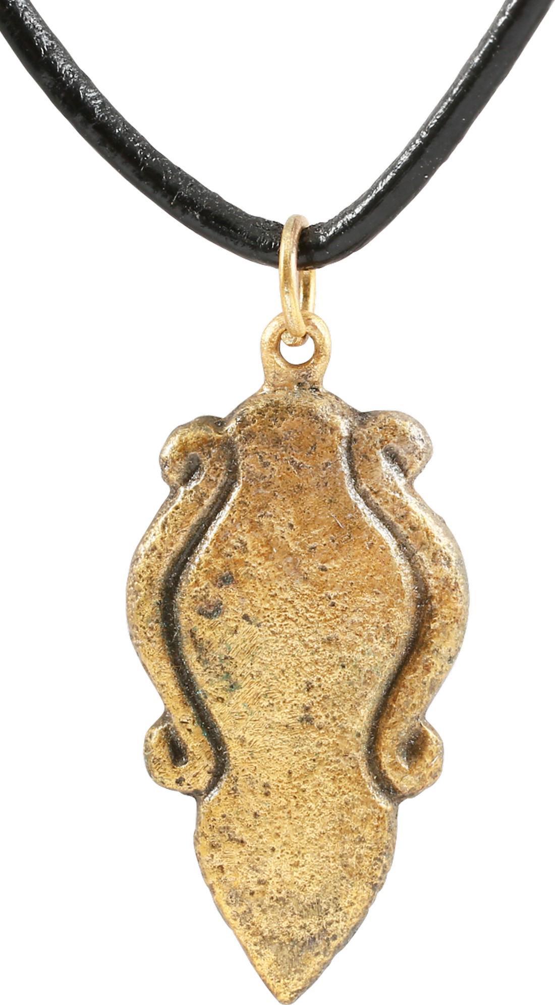 LATE VIKING-PENDANT C.1100 AD. By the late 12th: Vikings were being converted to Christianity and assimilated into other Europeans. They were major contribtors to the forces ­of the First Crusade in the last decade of the 12th century. The heart wa