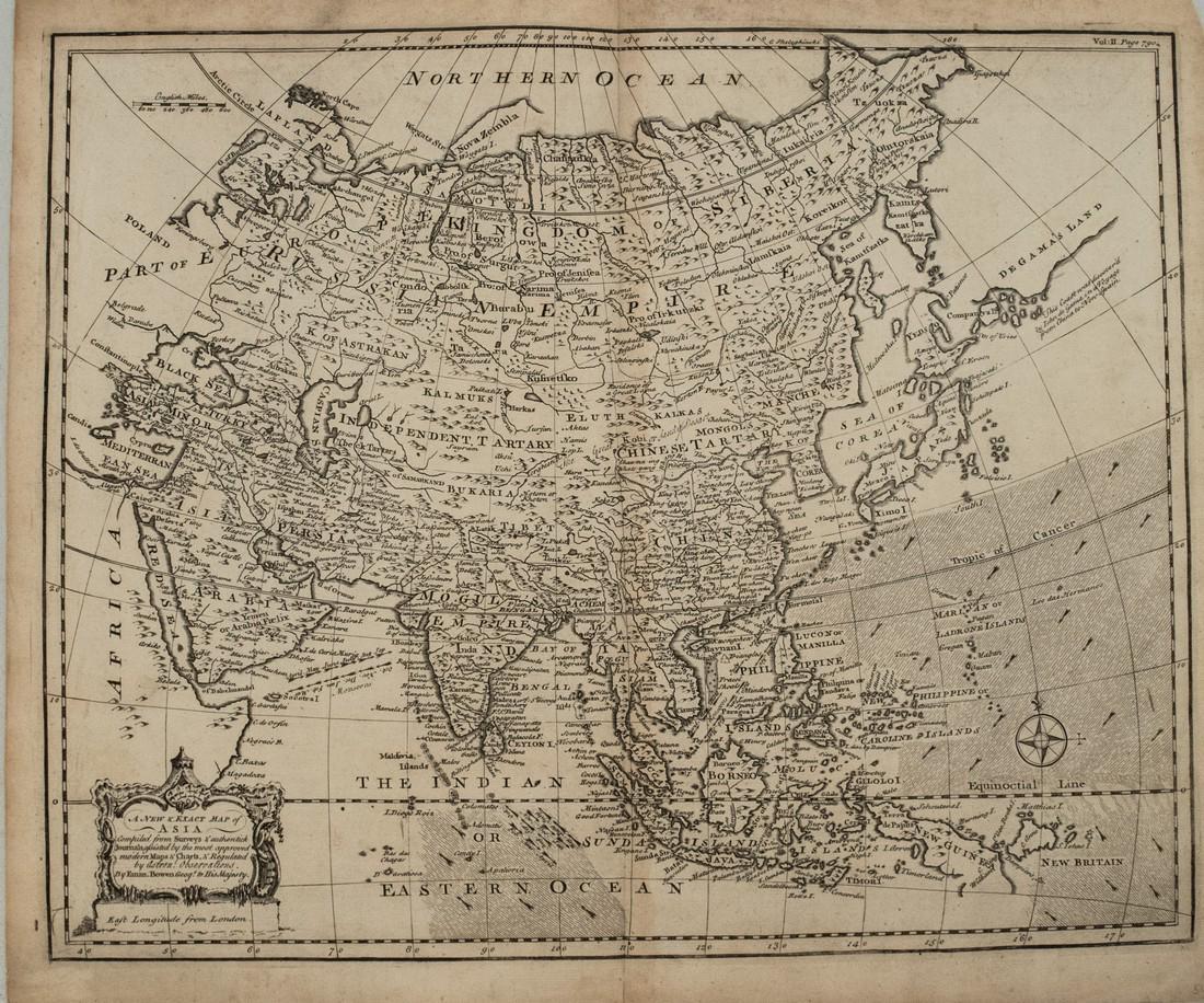 1744 Bowen Map of Asia -- A New & Exact Map of Asia (1 of 1)